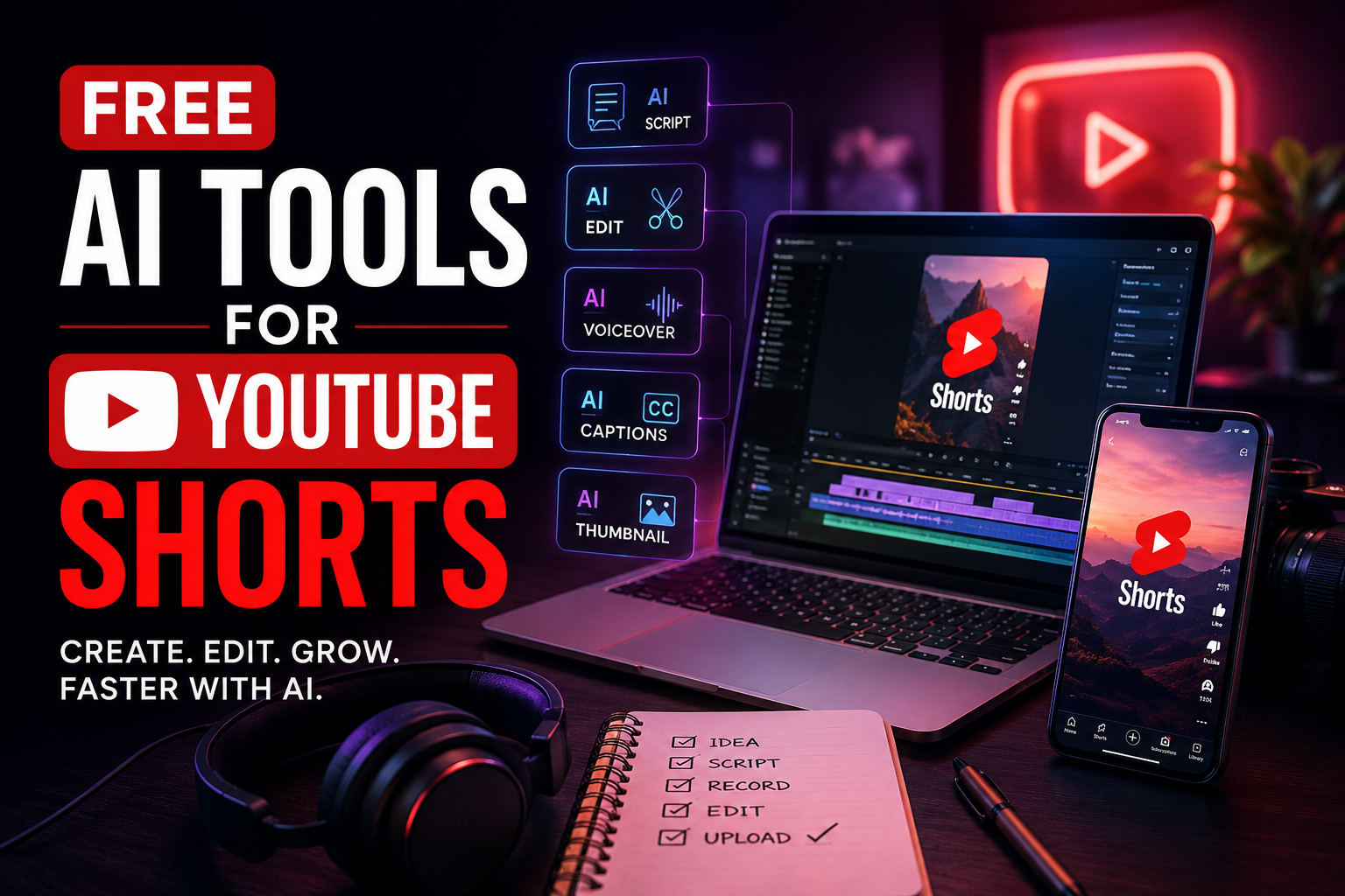 10 Free AI Tools for YouTube Shorts in 2026